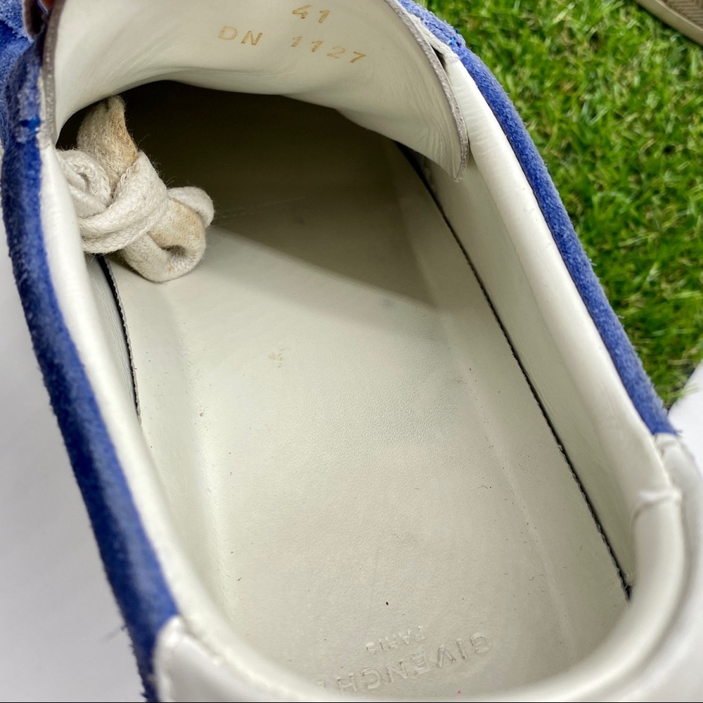 GIVENCHY PARIS MENS BLUE SUEDE LEATHER SNEAKERS 41 - Picture 6 of 6